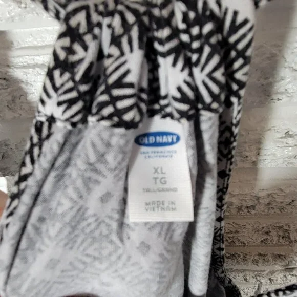 Old Navy Women Dress Extra Large XL Slip Black White Geometric GEO65XE - Picture 10 of 12